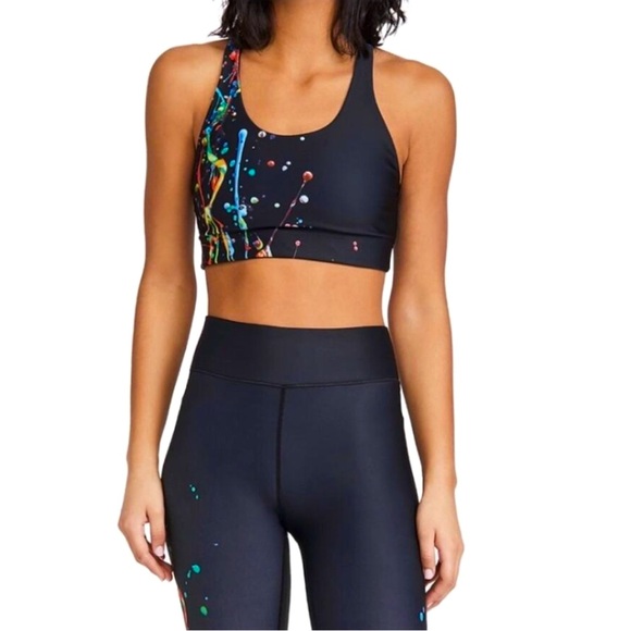 Terez Splatter Paint Reversible Sports Bra. - Picture 6 of 11